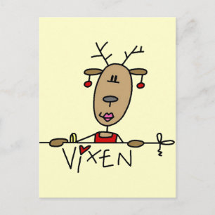 Vixen Reindeer Tshirts and Gifts Postcard