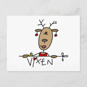 Vixen Reindeer Tshirts and Gifts Postcard