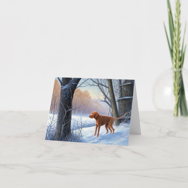 Vizla Let It Snow Christmas  Card (Front)
