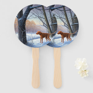 Vizla Let It Snow Christmas Hand Fan