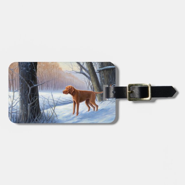 Vizla Let It Snow Christmas  Luggage Tag (Front Horizontal)