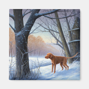 Vizla Let It Snow Christmas Magnet