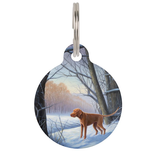 Vizla Let It Snow Christmas  Pet Tag (Front)