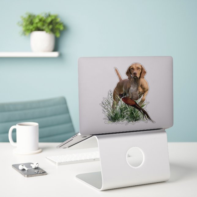 Vizsla  , Art  (Laptop On Desk)