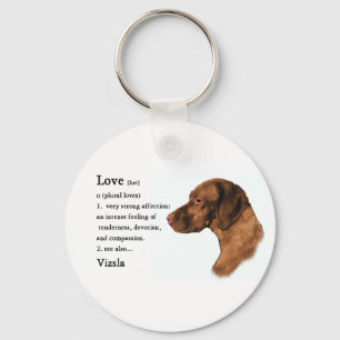 Vizsla Art Gifts Key Ring