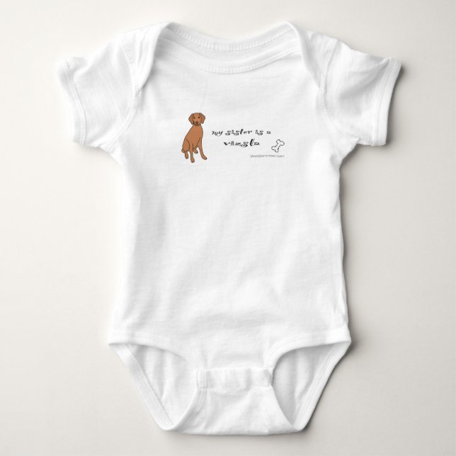 vizsla baby bodysuit (Front)