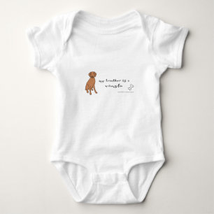 vizsla baby bodysuit
