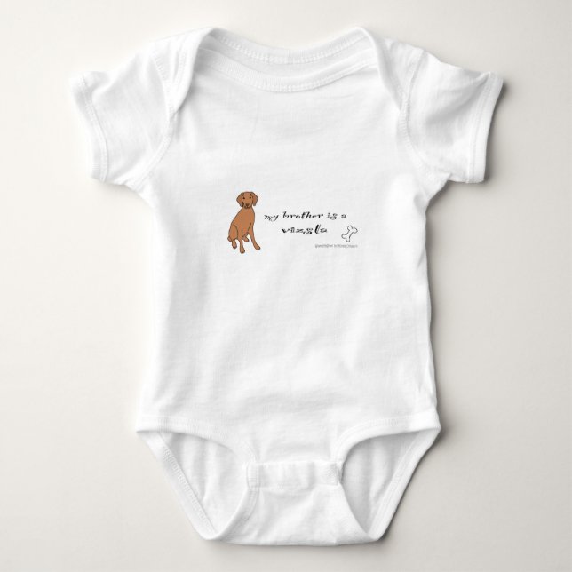 vizsla baby bodysuit (Front)