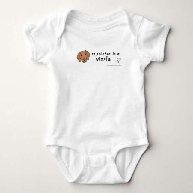 vizsla baby bodysuit (Front)