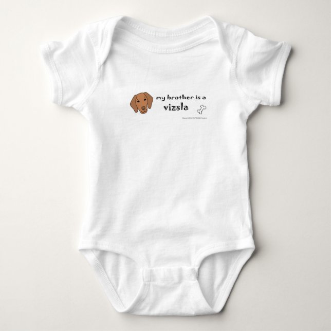 vizsla baby bodysuit (Front)