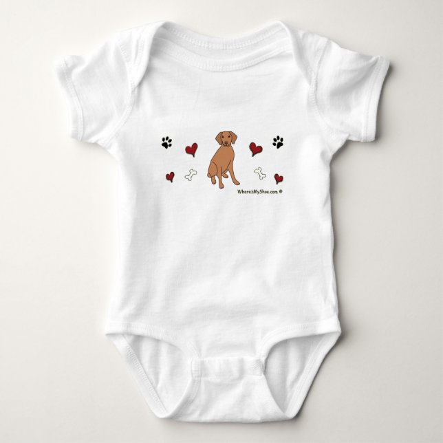 vizsla baby bodysuit (Front)