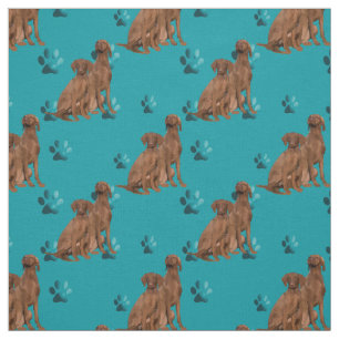 Vizsla blue fabric