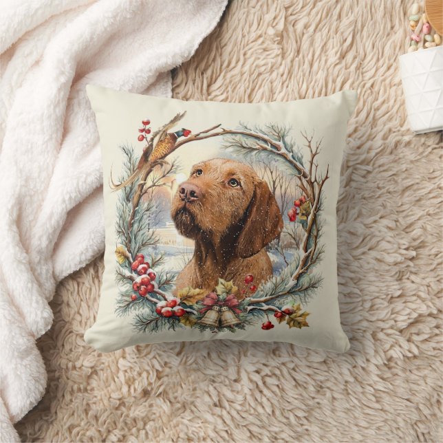Vizsla Christmas  Cushion (Blanket)