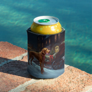 Vizsla Christmas Festive Season Can Cooler