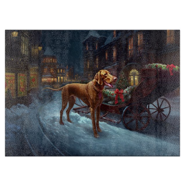 Vizsla Christmas Festive Season  Cutting Board (Front)