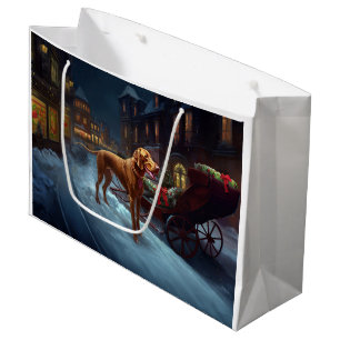 Vizsla Christmas Festive Season Large Gift Bag