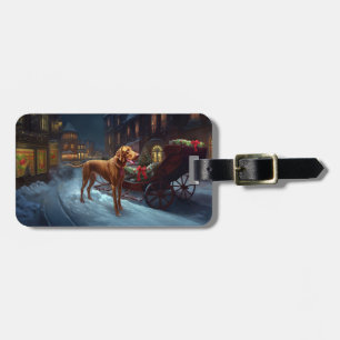 Vizsla Christmas Festive Season  Luggage Tag
