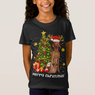 Vizsla Christmas Lights Tree Santa Xmas Pyjamas Vi T-Shirt