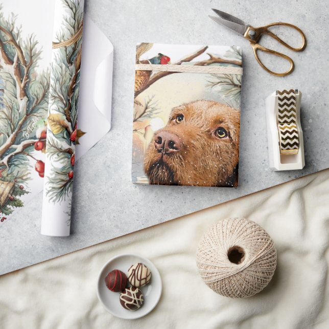 Vizsla Christmas  Wrapping Paper (Crafts)