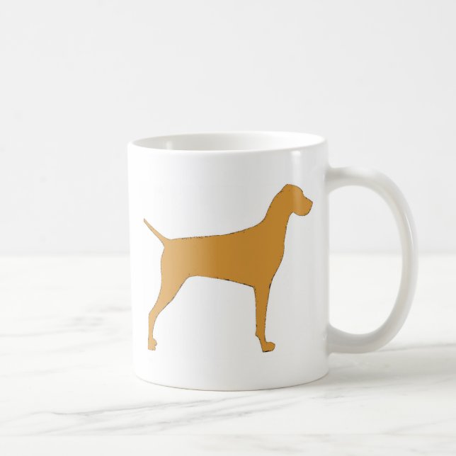 vizsla colour silhouette coffee mug (Right)