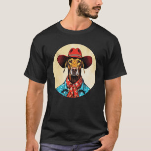 Vizsla Cowboy Funny Dog Wild West T-Shirt