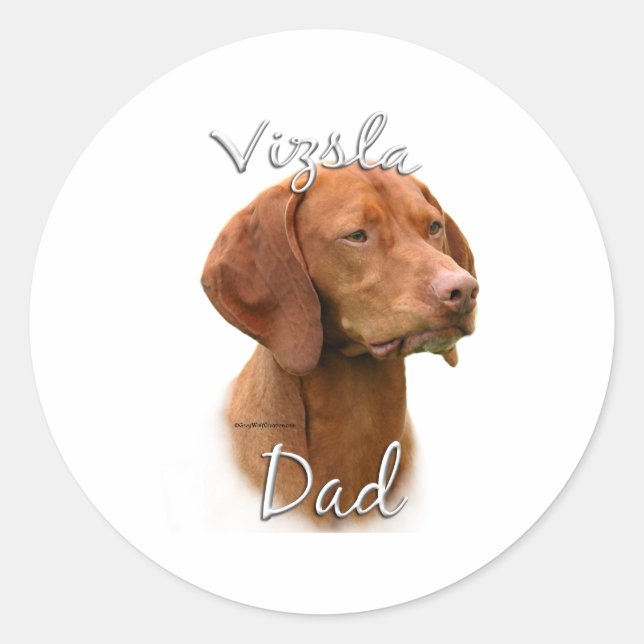 Vizsla Dad 2 Classic Round Sticker (Front)