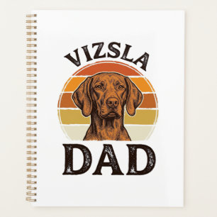 Vizsla Dad Vintage Engraving Dog Design_1 Planner
