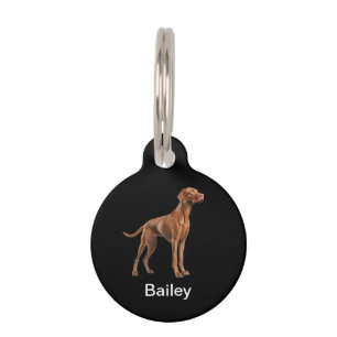 Vizsla Dog Breed Monogram Dog ID Tags