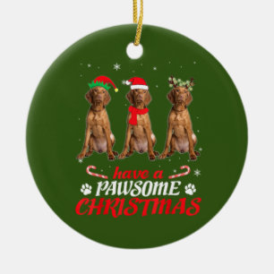 Vizsla Dog Ceramic Tree Decoration
