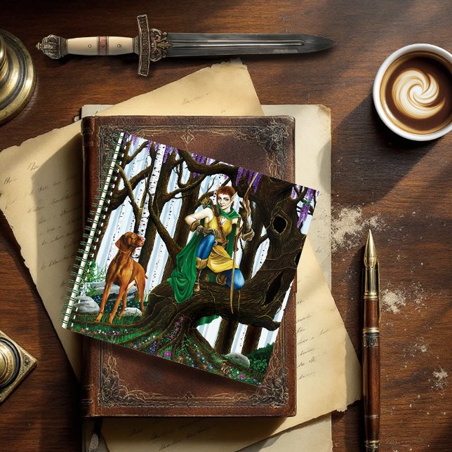Vizsla Dog Elf Forest Notebook (Creator Uploaded)