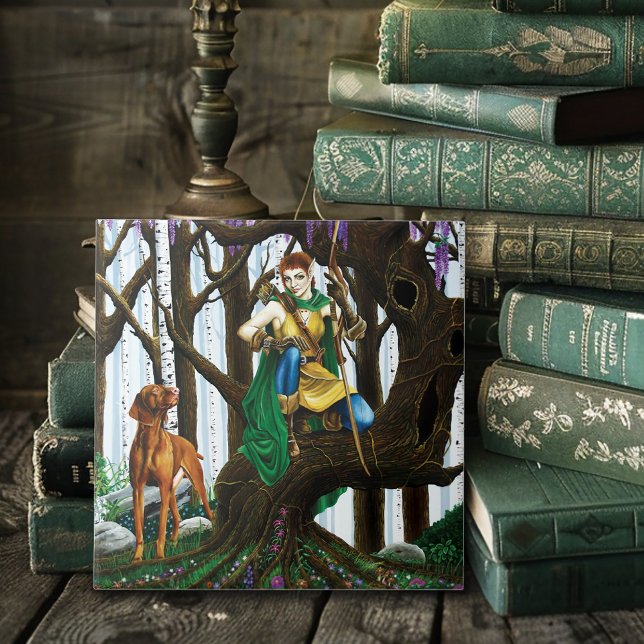 Vizsla Dog Elf Forest Tile (Creator Uploaded)