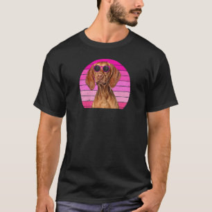 Vizsla Dog For Girls Women Retro Hungarian Vizsla  T-Shirt
