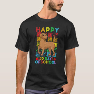 Vizsla Dog Lovers Teacher Student Happy 100 Days o T-Shirt