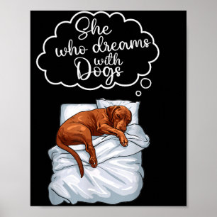 Vizsla Dog Nightgown Pajama Poster