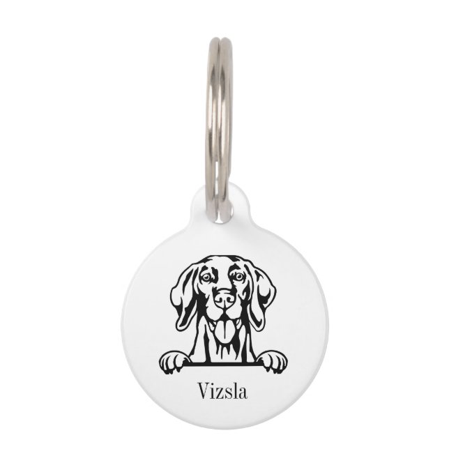 Vizsla dog personalised name tag (Front)