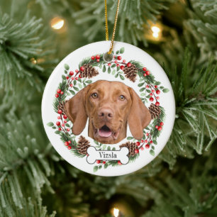 vizsla dog Personalised Pet Ornament