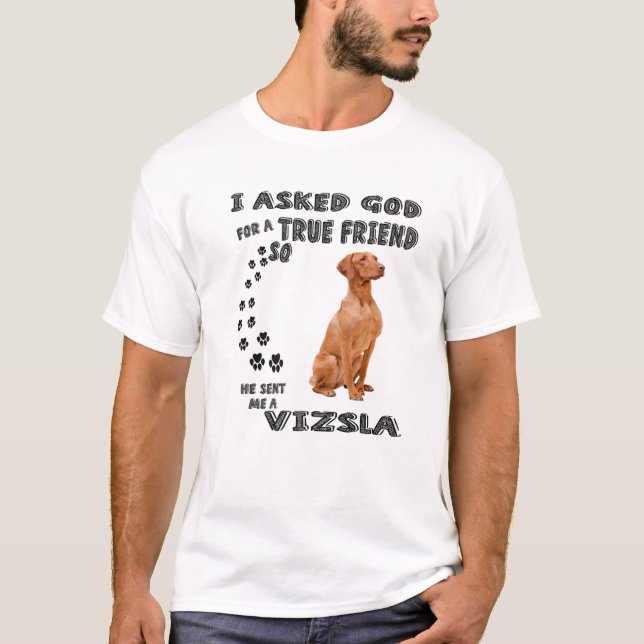 Vizsla Dog Quote Mom Dad Costume, Cute Hungarian V T-Shirt (Front)