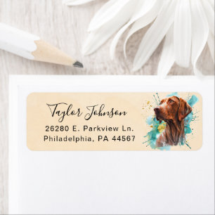 Vizsla Dog Return Address Label