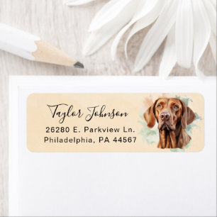 Vizsla Dog Return Address Label