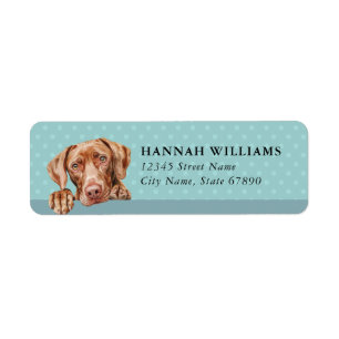 Vizsla Dog Return Address Labels