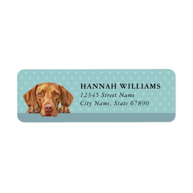 Vizsla Dog Return Address Labels (Front)