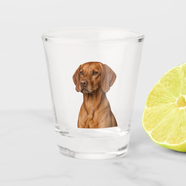 Vizsla Dog Shot Glass (Front)