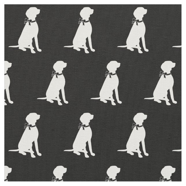 Vizsla Dog Silhouette Pet Fabric (Close Up)