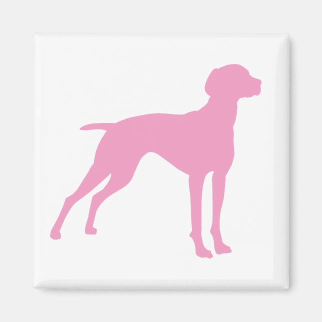 Vizsla Dog Silhouette (pink) Magnet (Front)