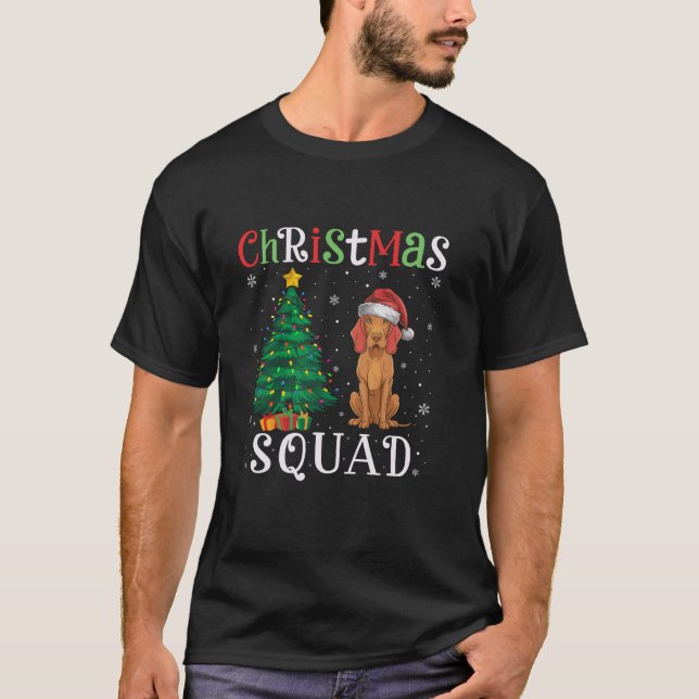 Vizsla Dog Squad Boys Girls Kids Christmas Tree Li T-Shirt (Front)