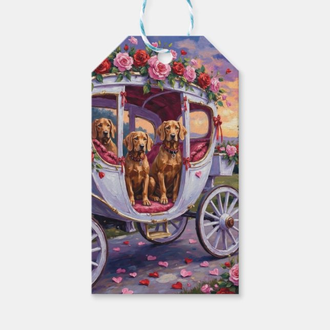 Vizsla Dog Valentine's Day Gift Tags (Front)