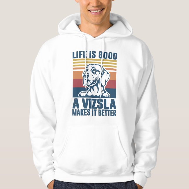 Vizsla Gifts For Women Men Dog Dad Dog Mom Hungari Hoodie (Front)