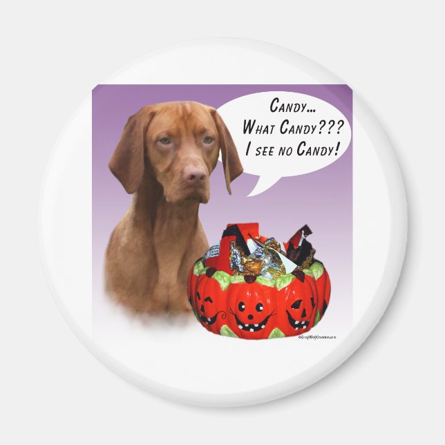 Vizsla Halloween Candy Magnet (Front)