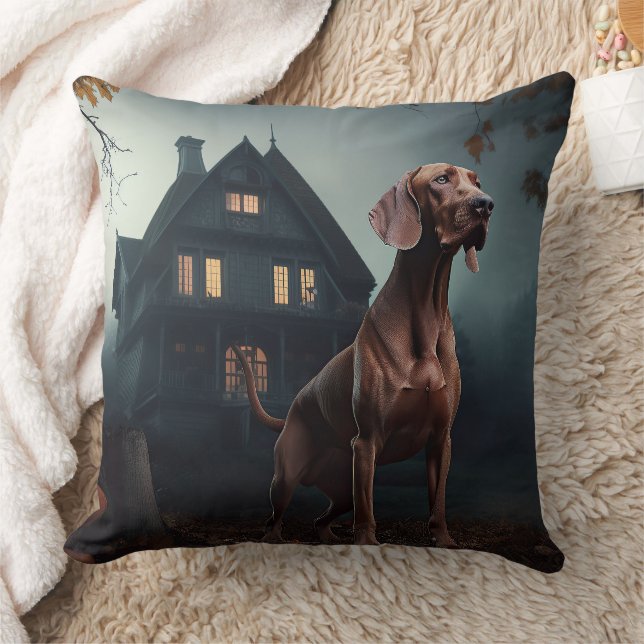 Vizsla Halloween Scary Cushion (Blanket)