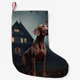 Vizsla Halloween Scary Small Christmas Stocking
